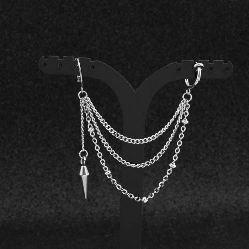 Men's Cross Tassel Ear Cuff