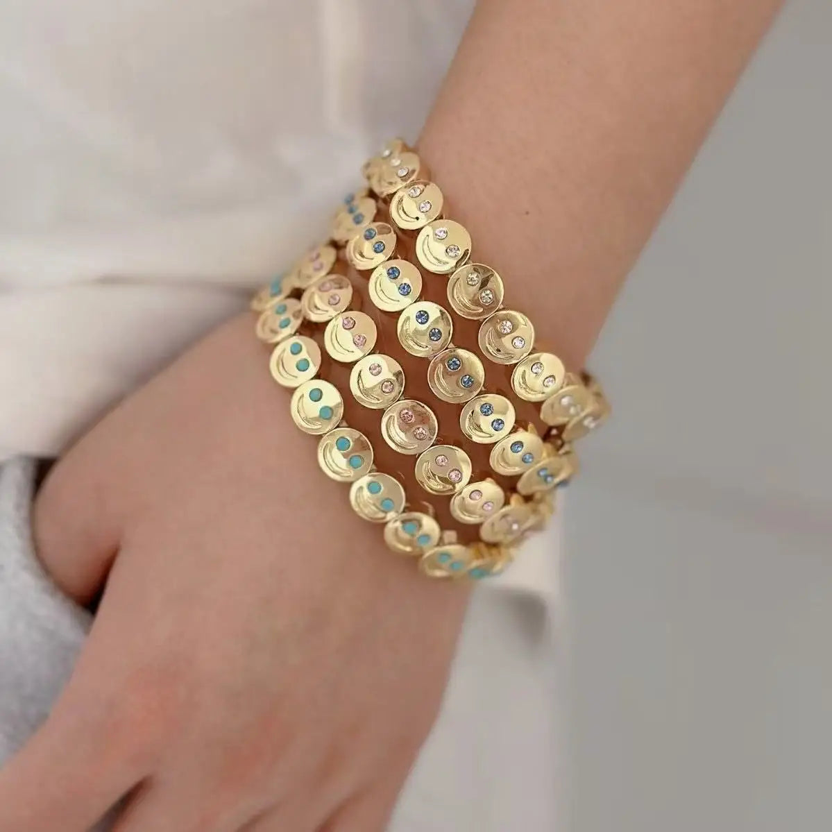 😊 Colorful Diamond Smile Bracelet