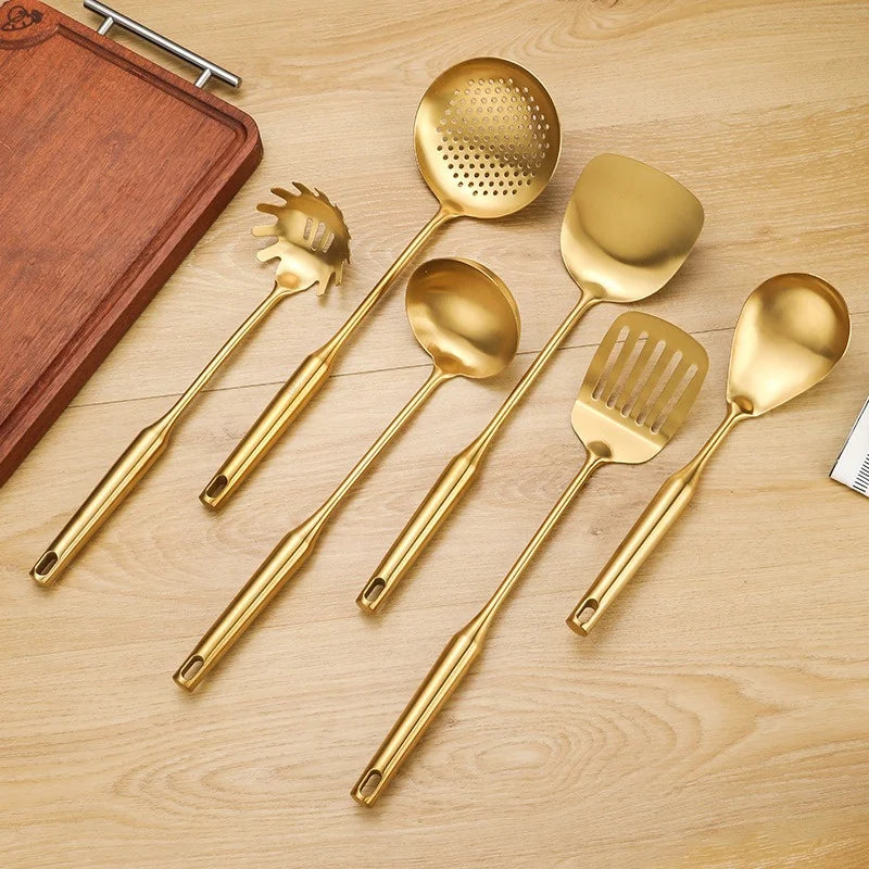 Gold Stainless Steel Kitchen Utensils