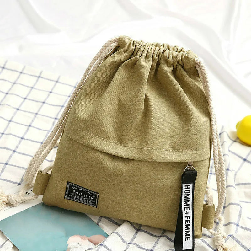 Canvas Drawstring Backpack