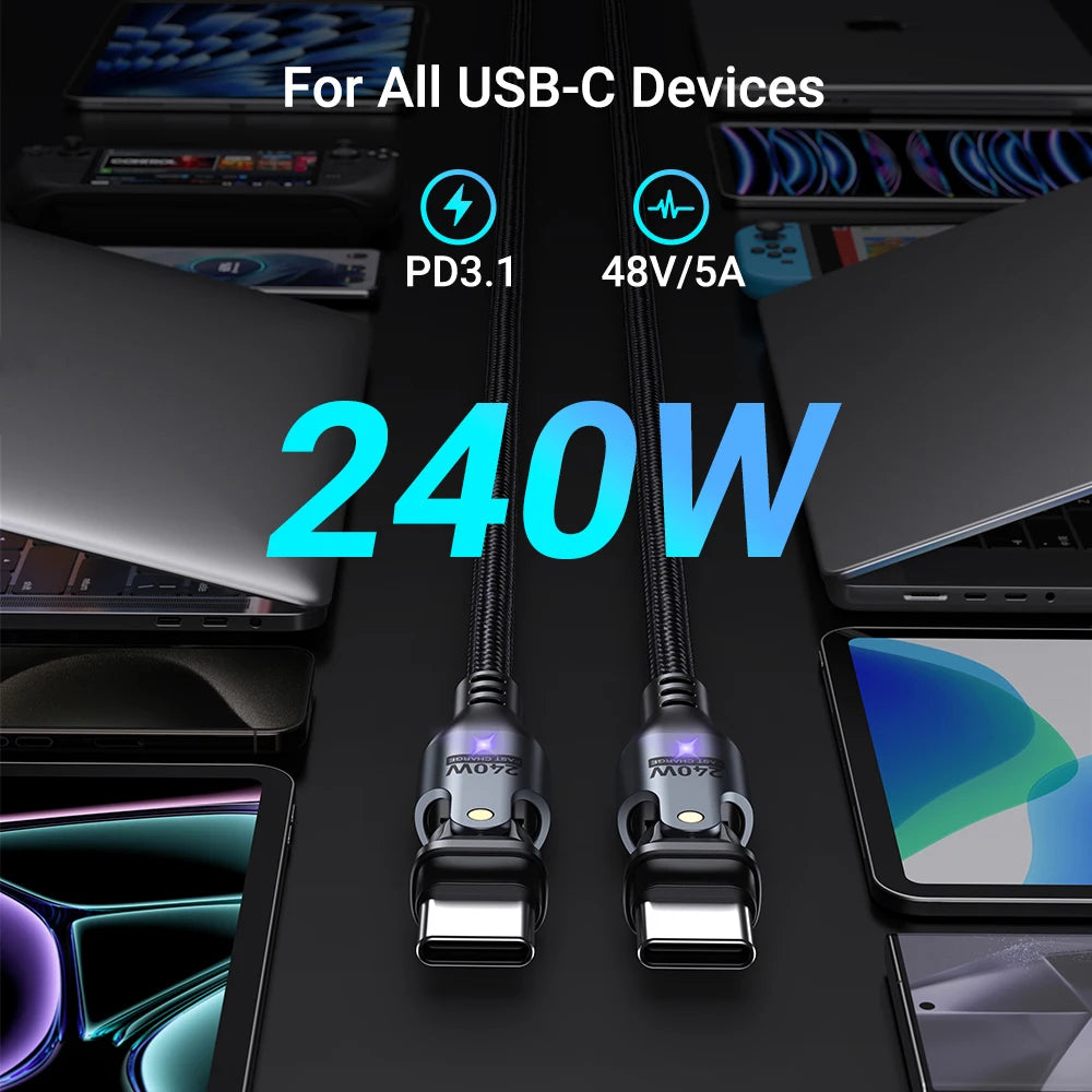 ⚡ AUFU 240W USB-C Fast Charging Cable