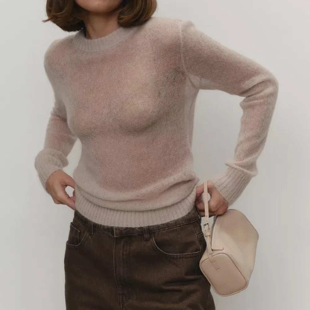 Loose Sheer Knit Sweater