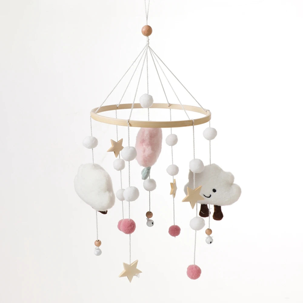 🧸 Wooden Bear Crib Mobile Rattle
