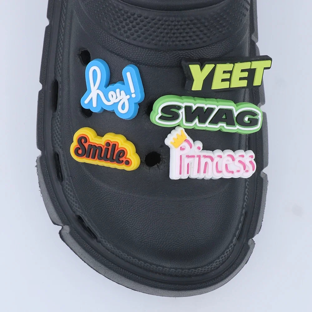 Cartoon Message Shoe Charms