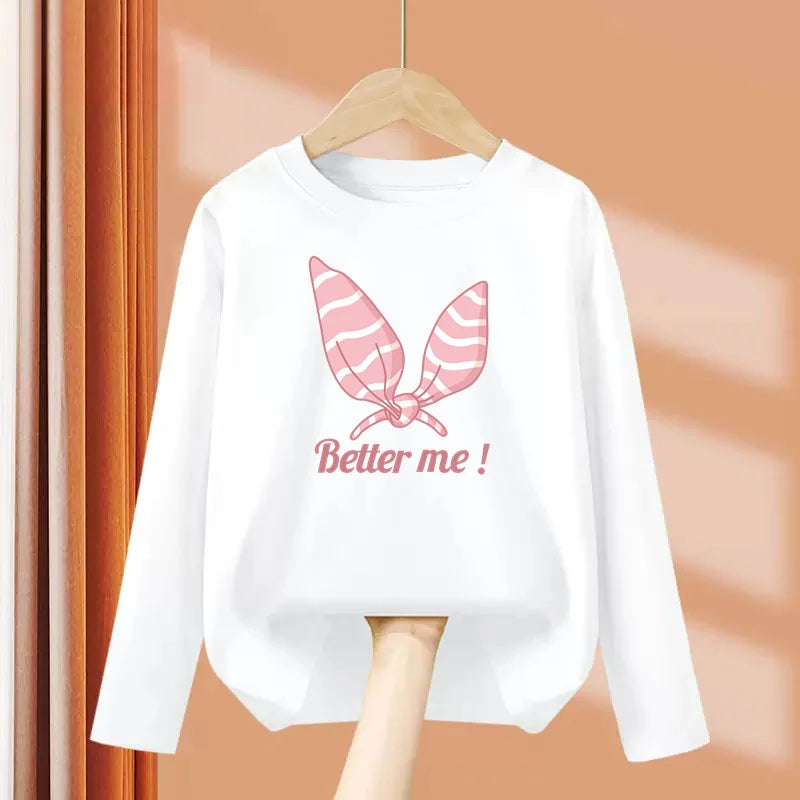 Girls Bow Long Sleeve T-Shirt