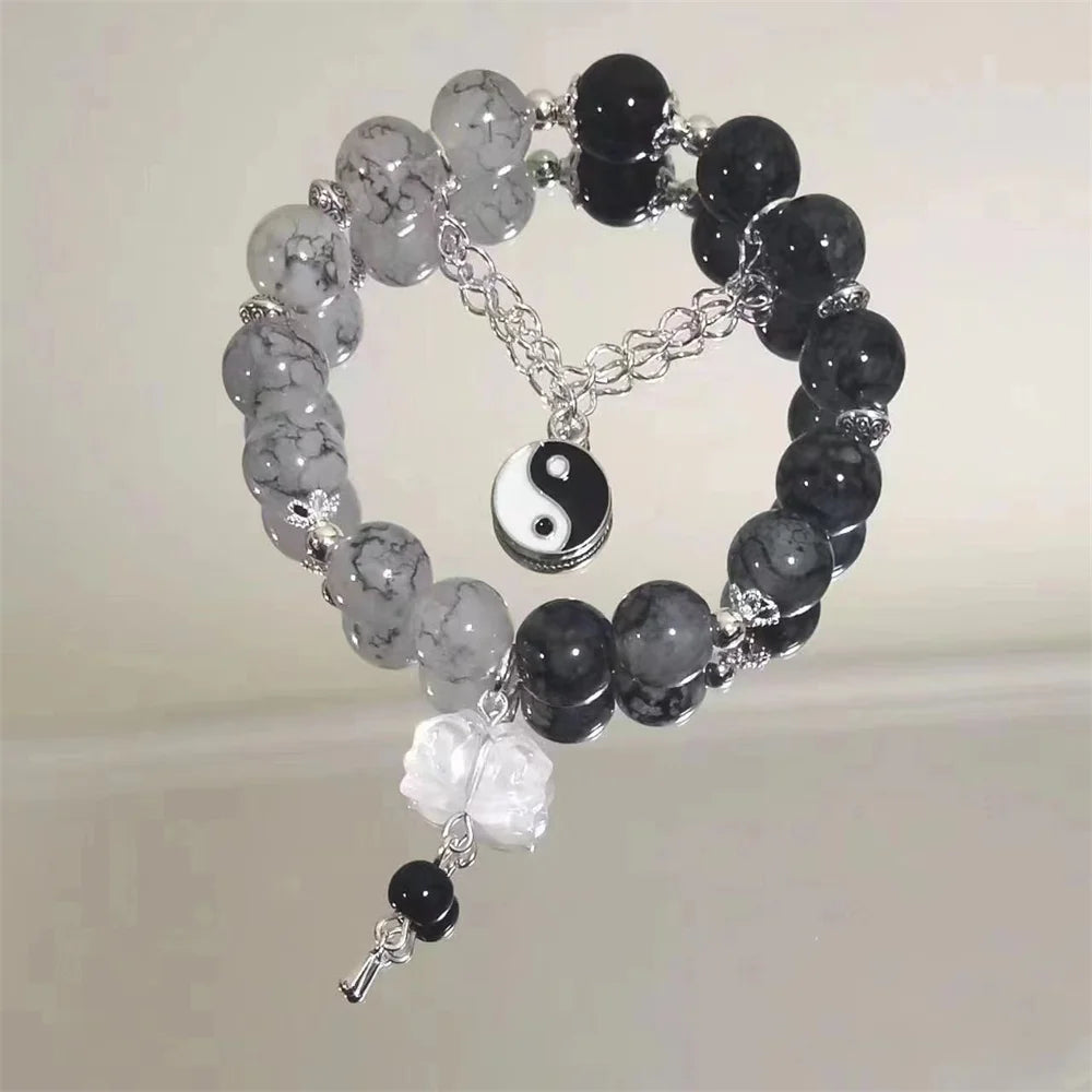 Crystal Flower Tassel Bracelet