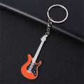 Rhinestone Mini Guitar Keychain