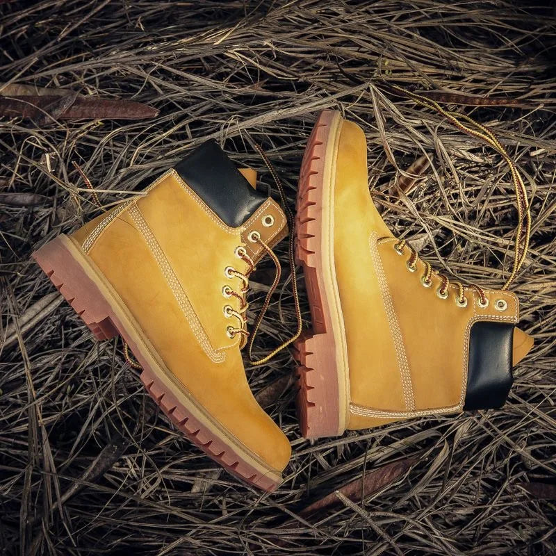 Unisex Leather High-Top Boots
