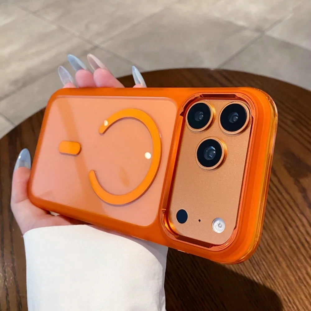 ✨ Clear Crystal Magnetic Wireless Charging Case