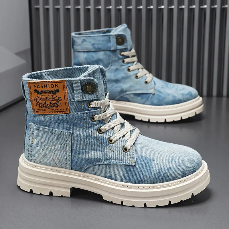 Men's Denim Height-Increase Shoes