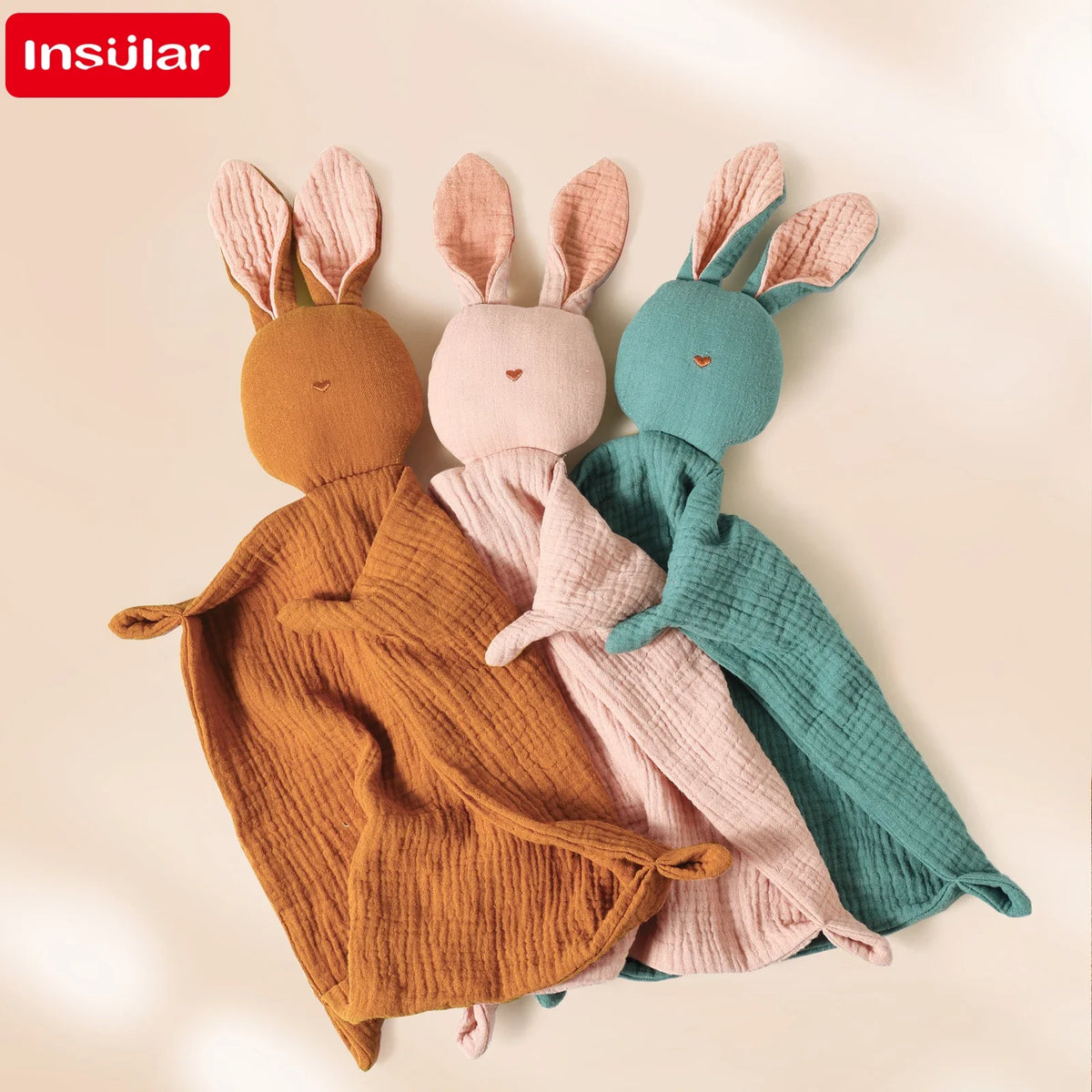 Muslin Bunny Baby Comforter