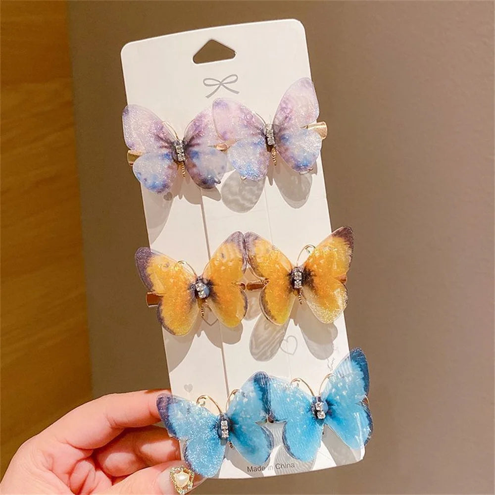 Butterfly Hair Clips Set – 6 Pcs
