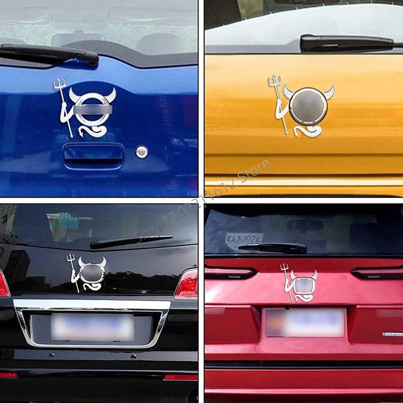 😈 3D Demon Car Emblem Sticker