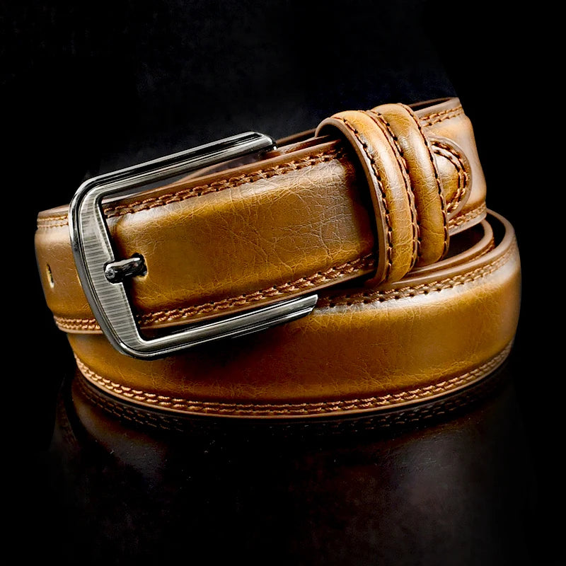 Men's Leather Business Belt