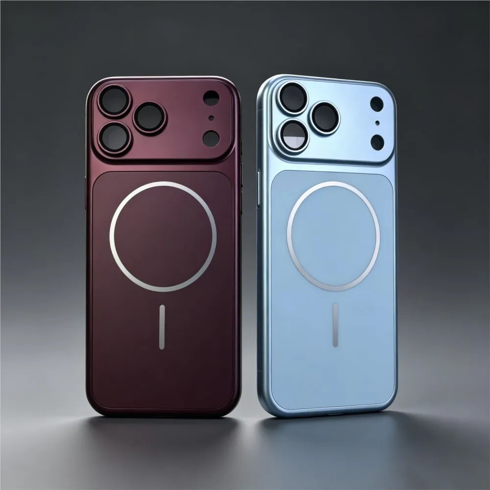 🔘 Metal Color Magnetic Charge Case