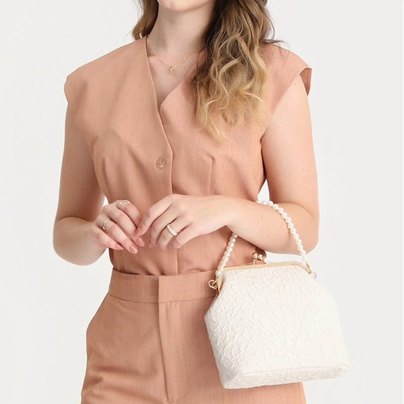 Pearl Chain Crossbody Phone Bag
