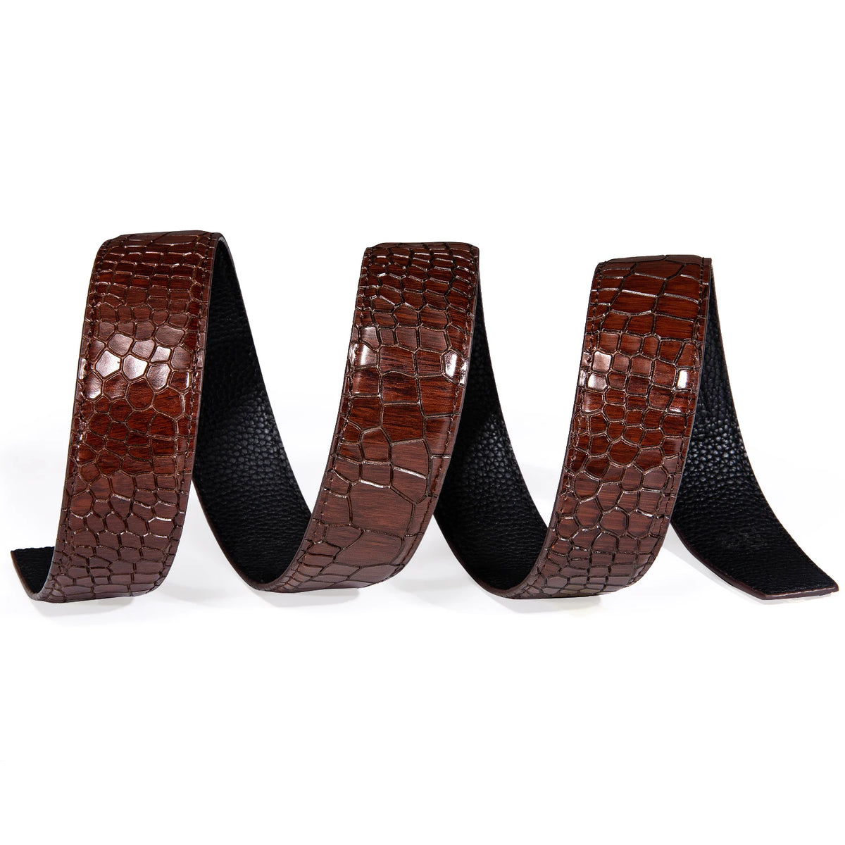 Colorful Crocodile Leather Belt Strap