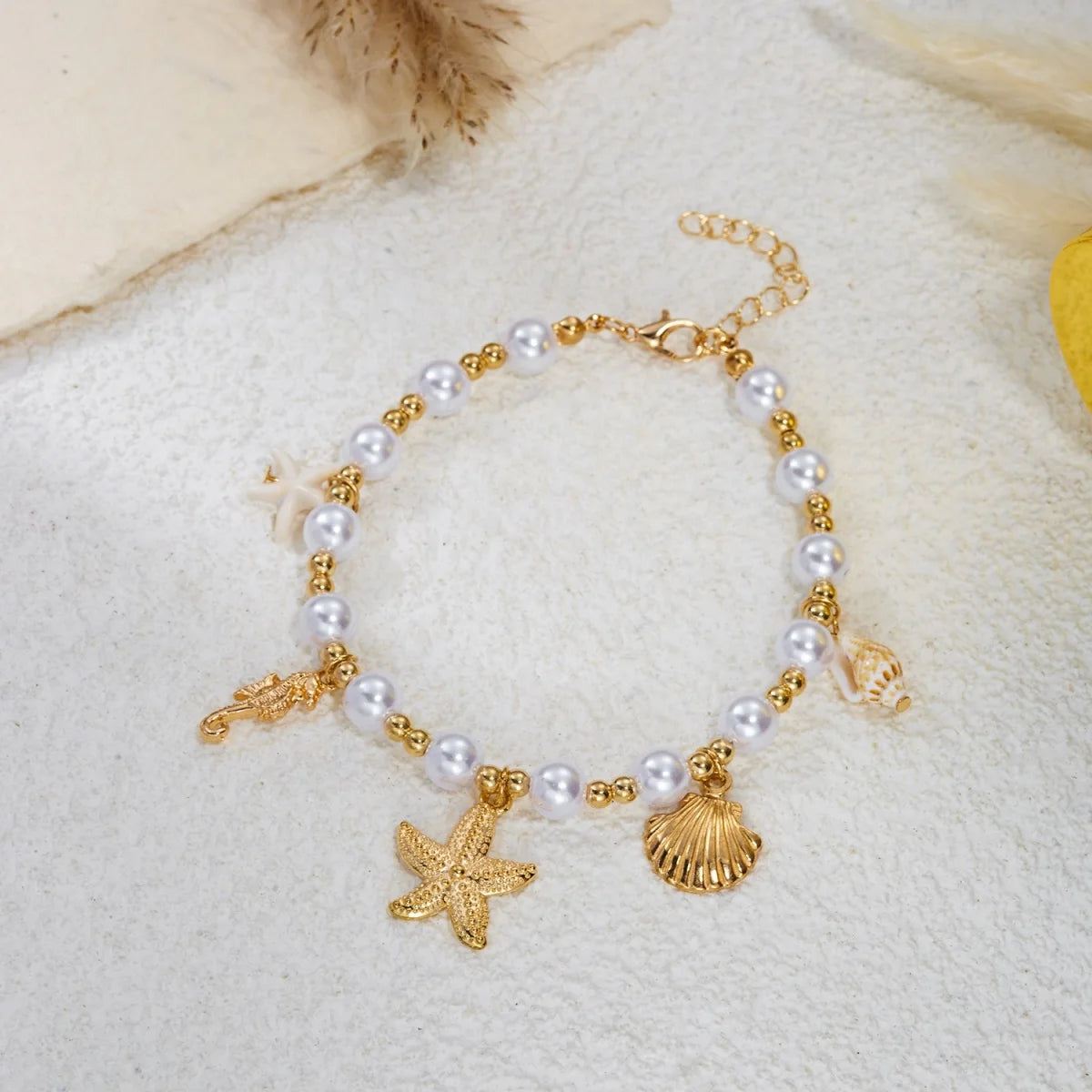 Ocean Charms Pearl Anklet