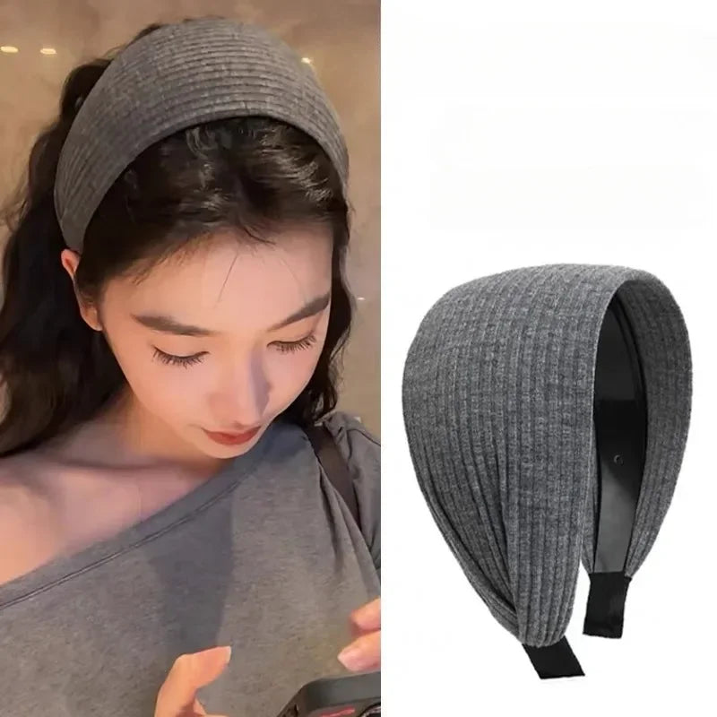 Wide Knit Cotton Headband