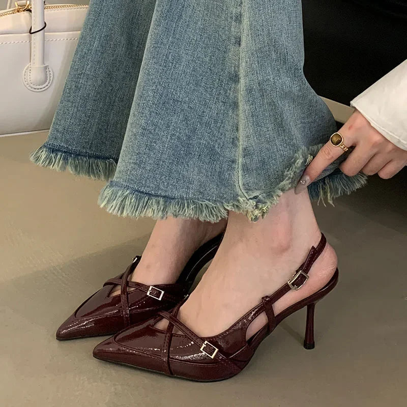 Women's Pointed-Toe Slingback Heels