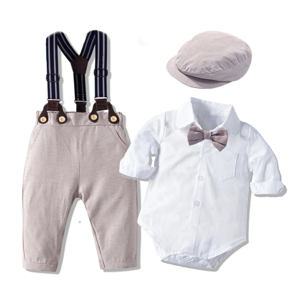 Baby Boy Gentleman Romper Set