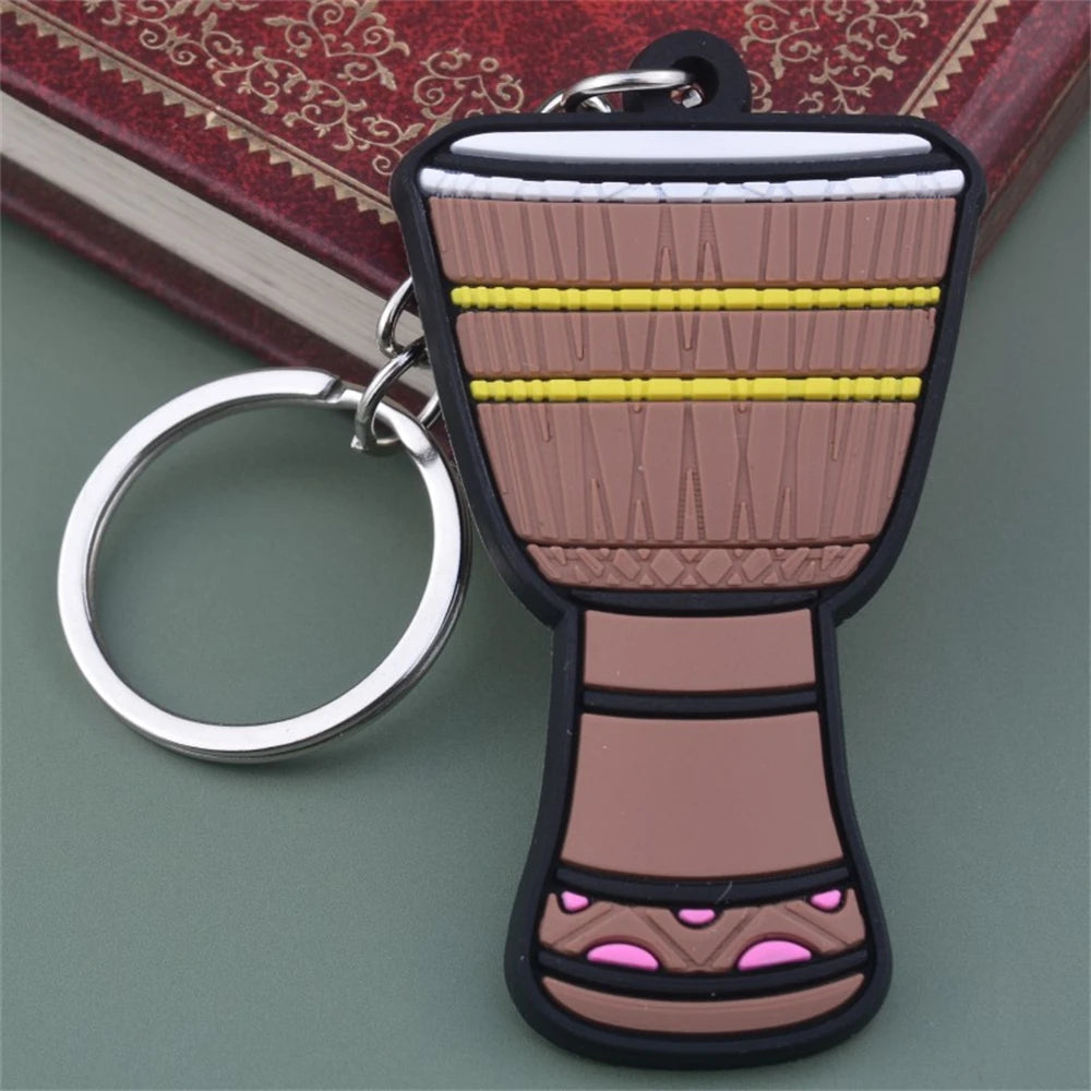 Silicone Music Instrument Keychain