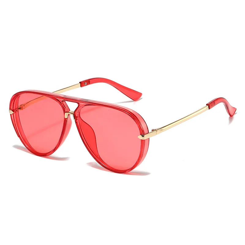 Oversized Oval Pilot Sunglasses