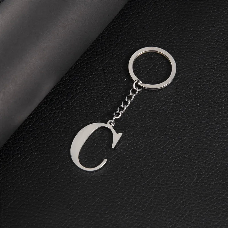 Initial Letter A–Z Keychain