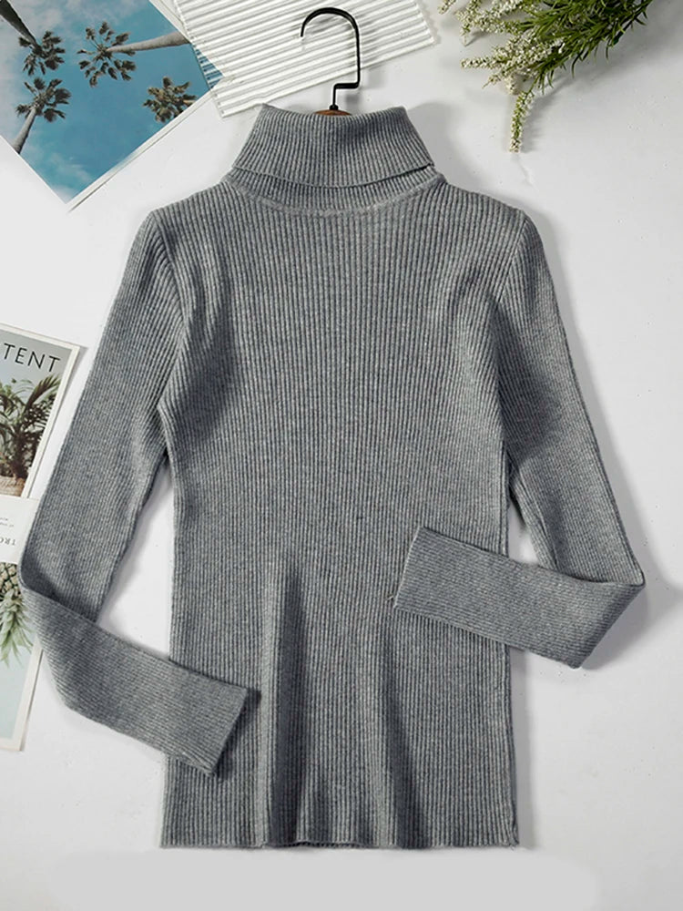 Basic Black Turtleneck Sweater