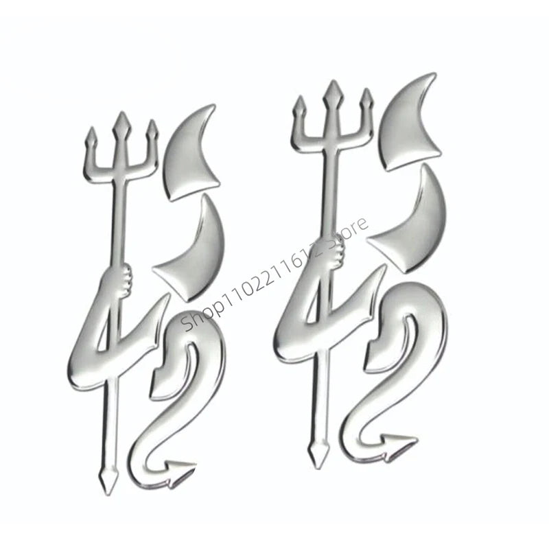 😈 3D Demon Car Emblem Sticker