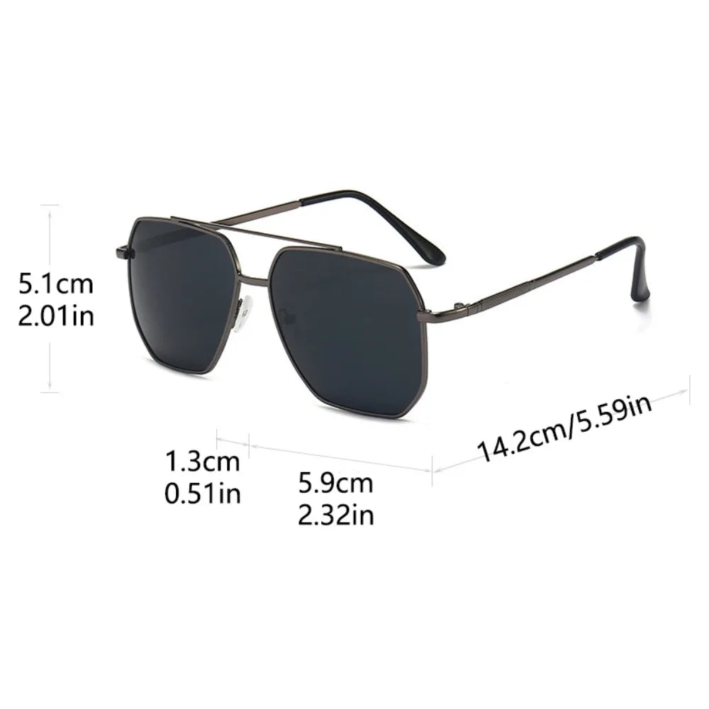 Lightweight Polygon Large Frame Sunglasses
