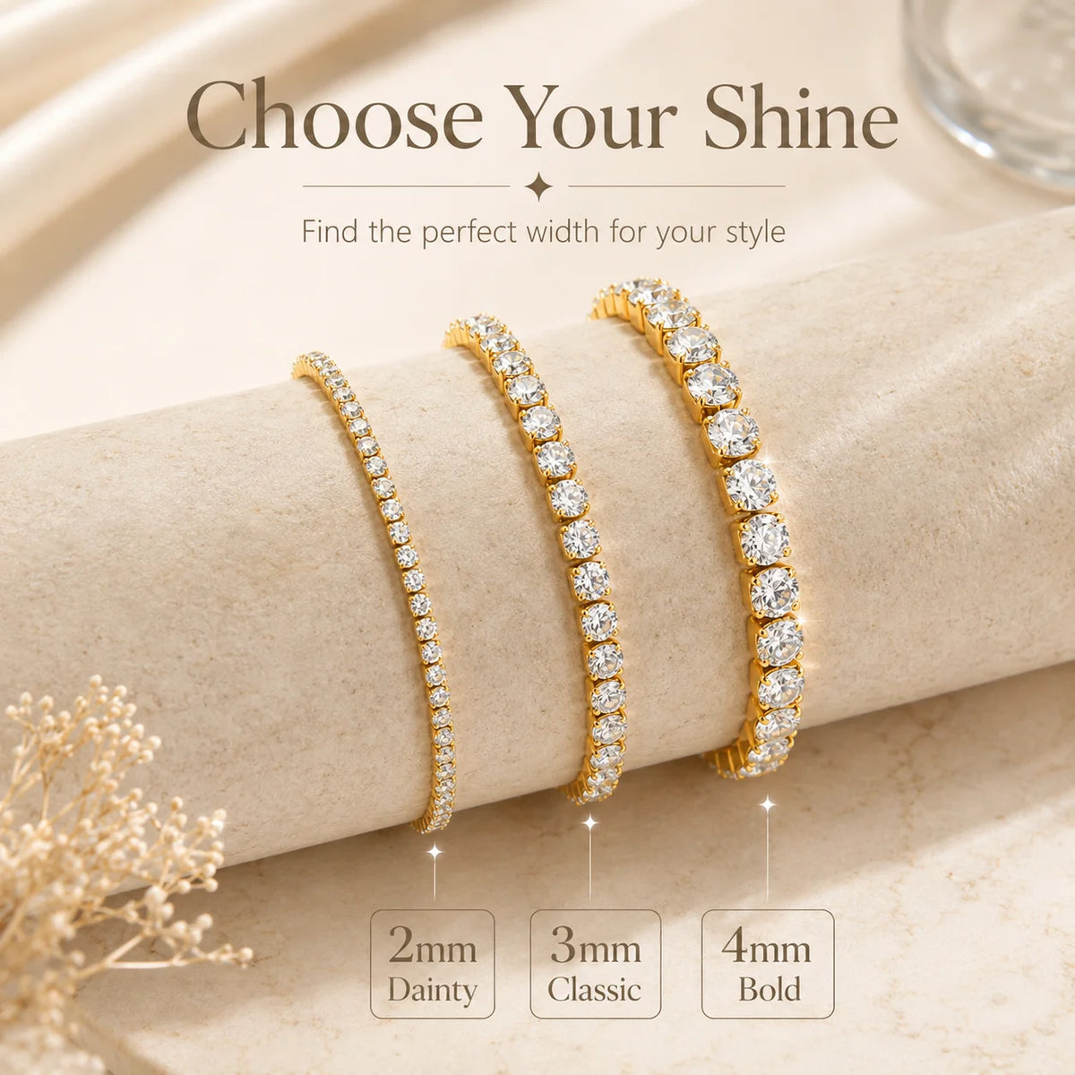 💎 CZ Tennis Anklet Chain