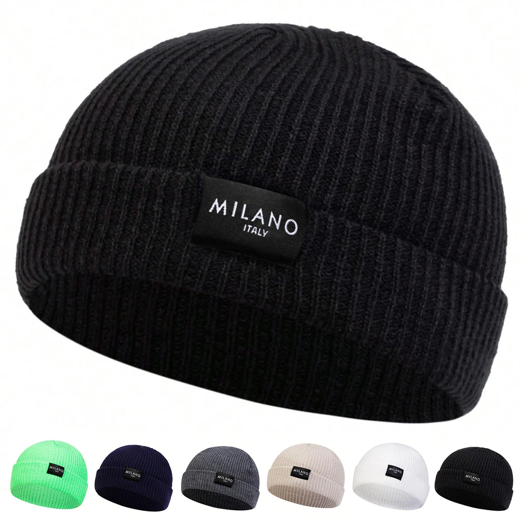 Unisex Label Knit Beanie