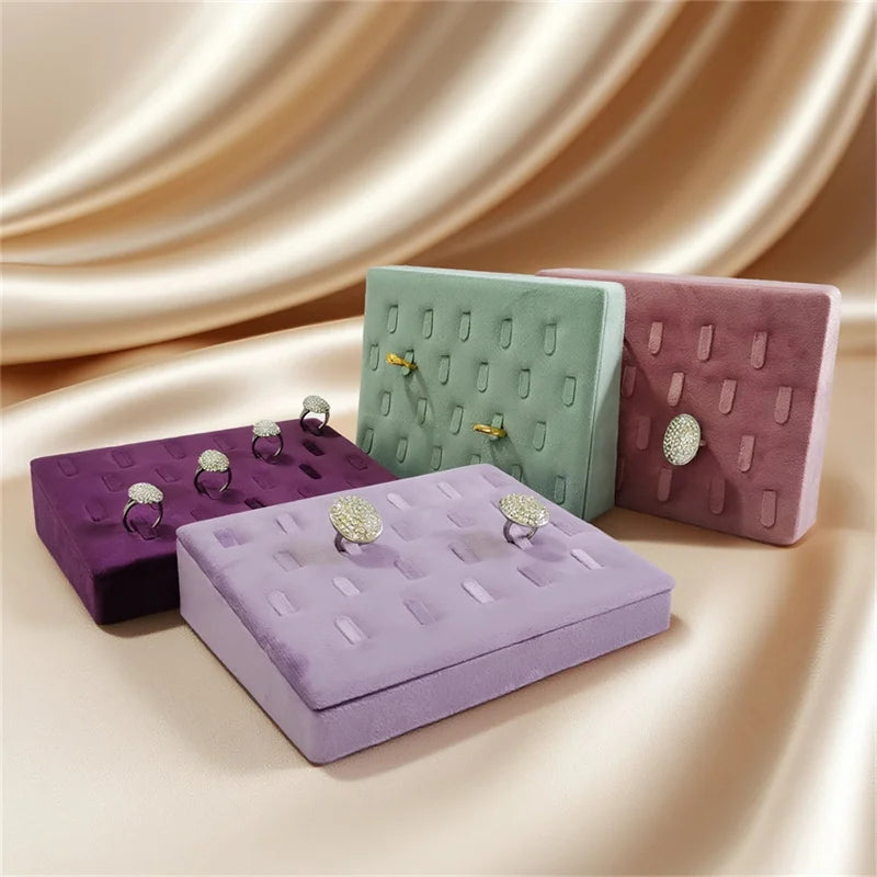 Velvet Ring Display Tray – 22 Slots