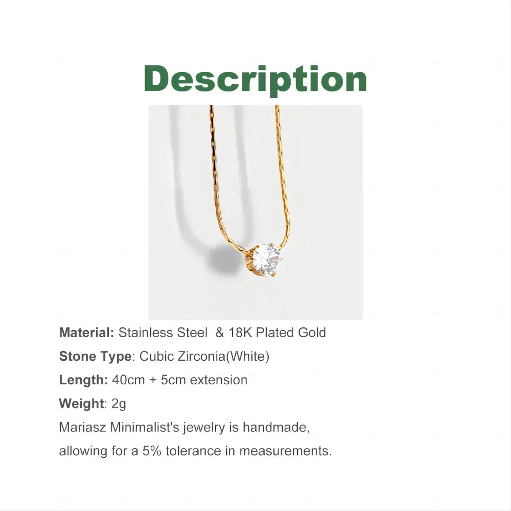 ❤️ Heart Zircon Charm Necklace