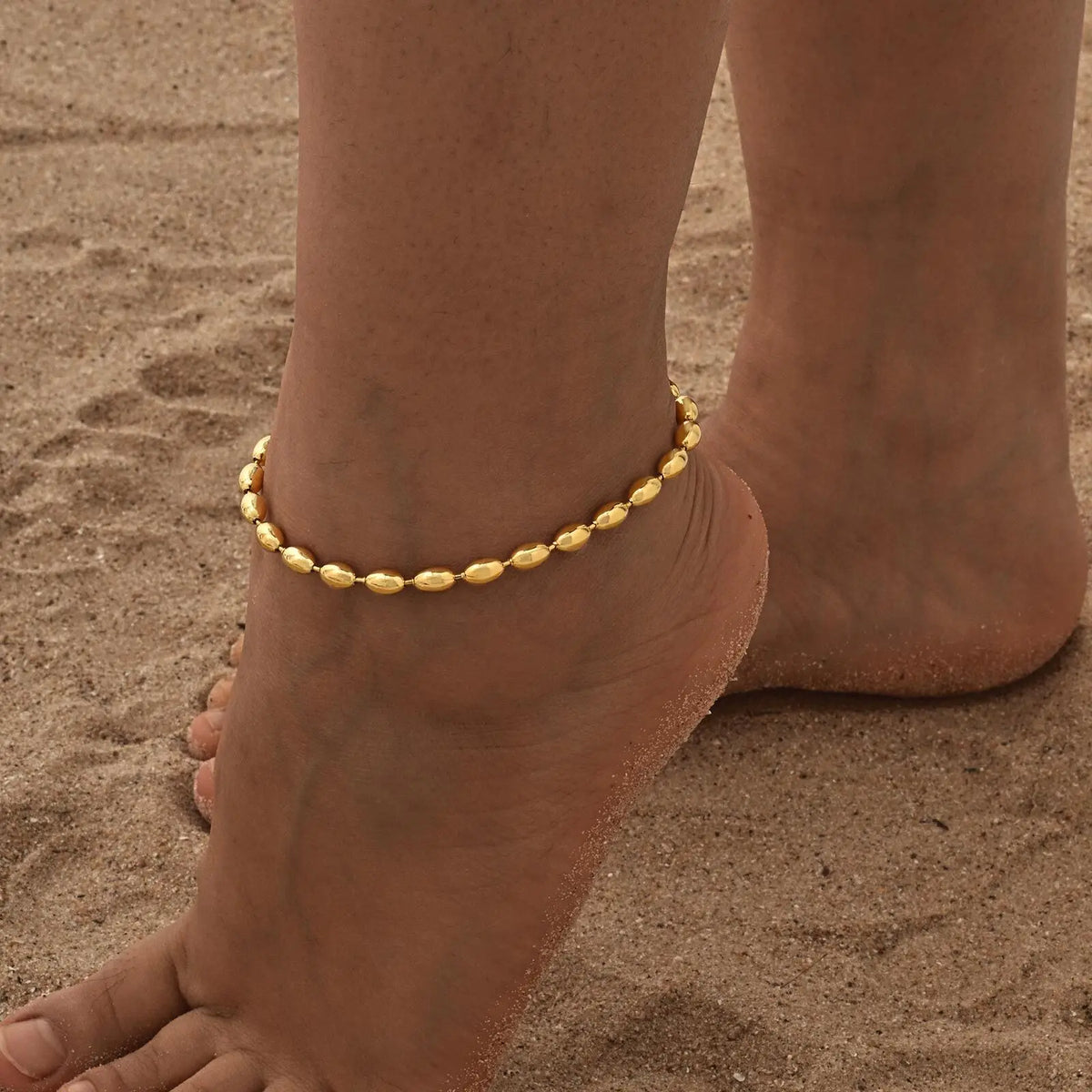 Stainless Steel Bead Chain Anklet