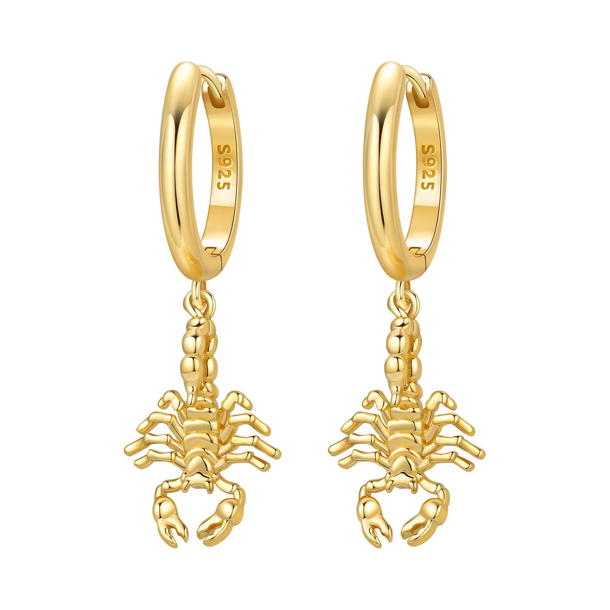 925 Silver 18K Gold Water Drop Earrings