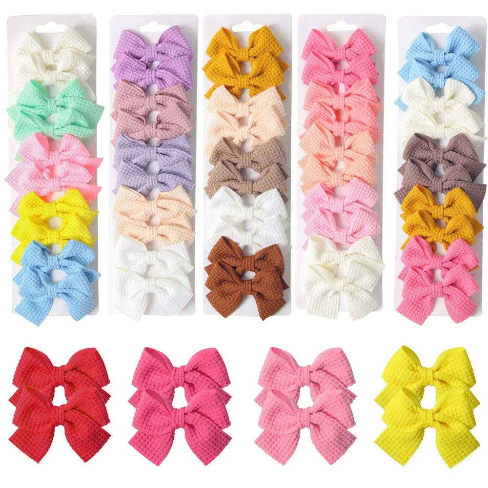 Girls Hair Bow Clips – 10 Pcs