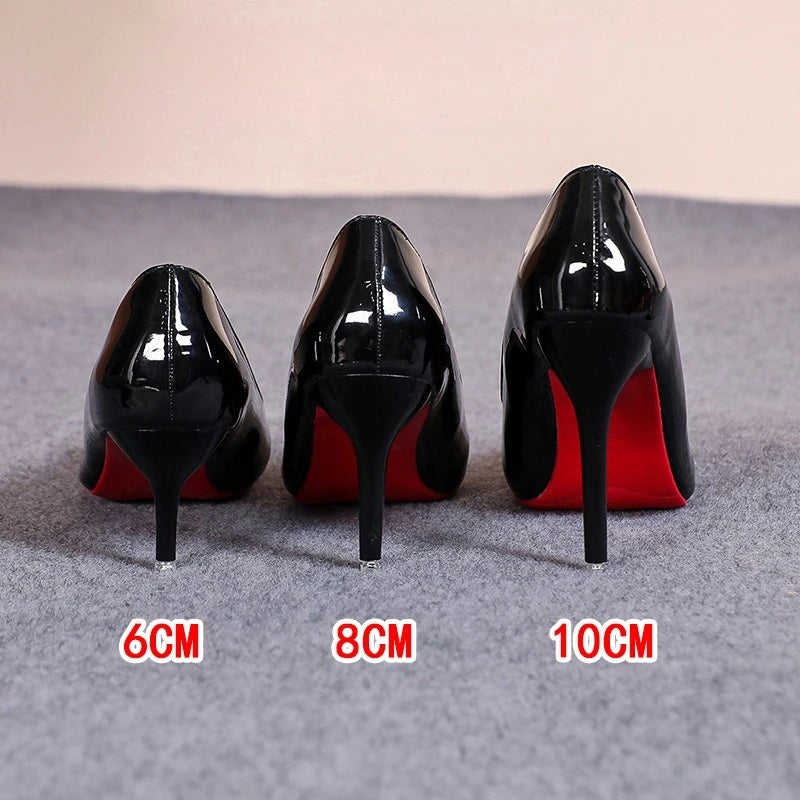 Women's Red-Sole Stiletto Pumps
