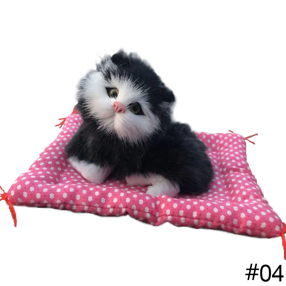 Sleeping Cat & Dog Plush with Sound