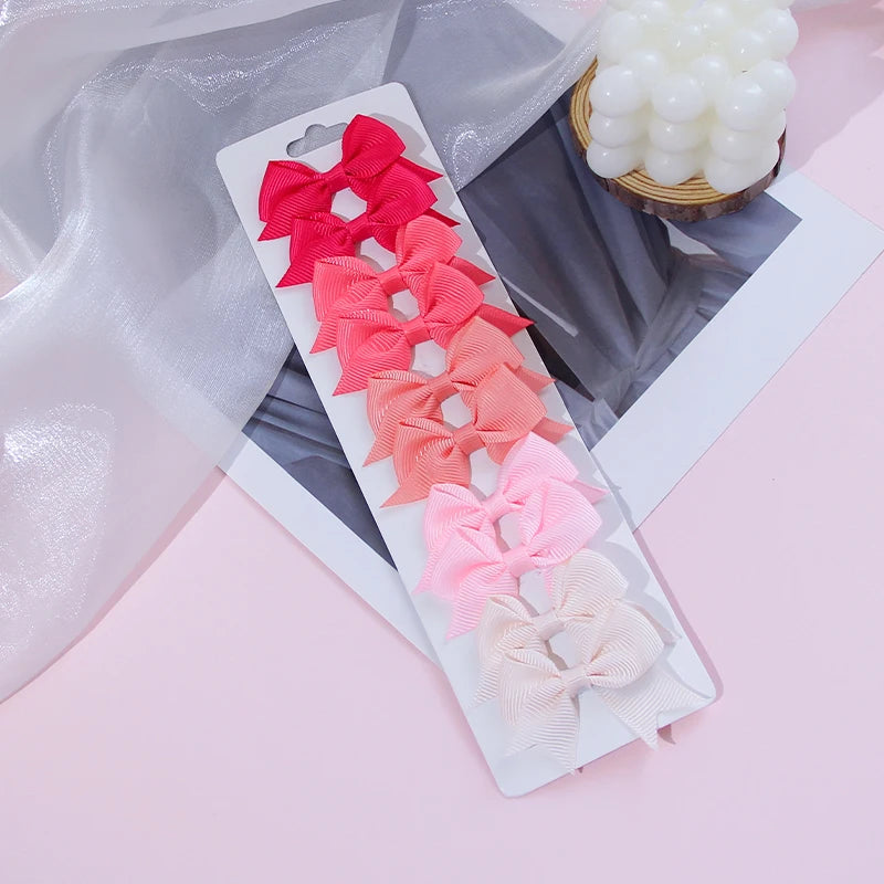 Girls Hair Bow Clips – 10 Pcs