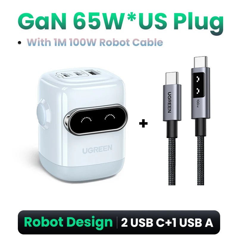 🤖 UGREEN 65W GaN Robot Charger