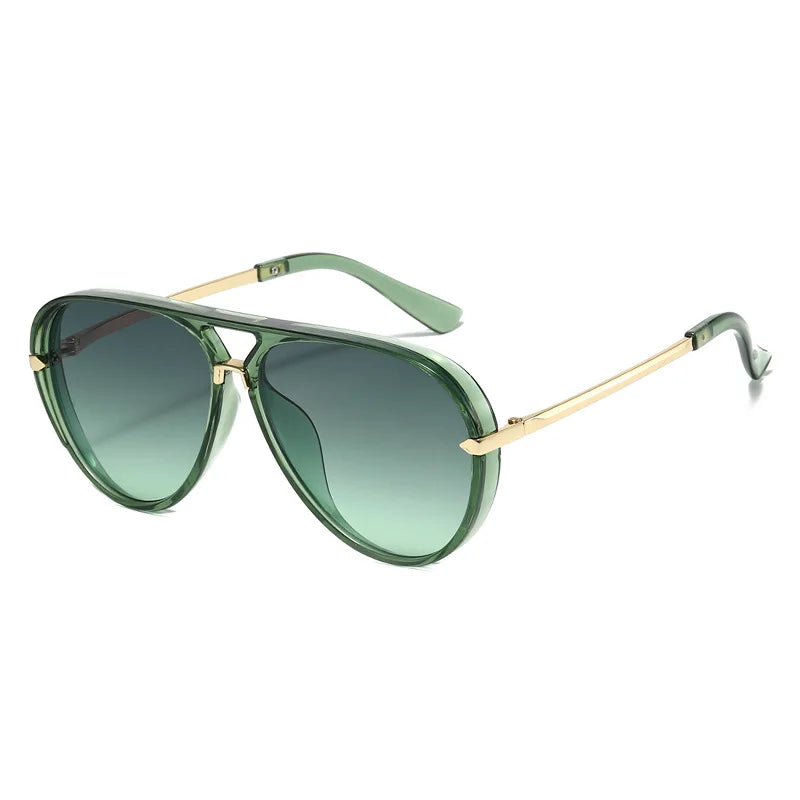 Oversized Oval Pilot Sunglasses