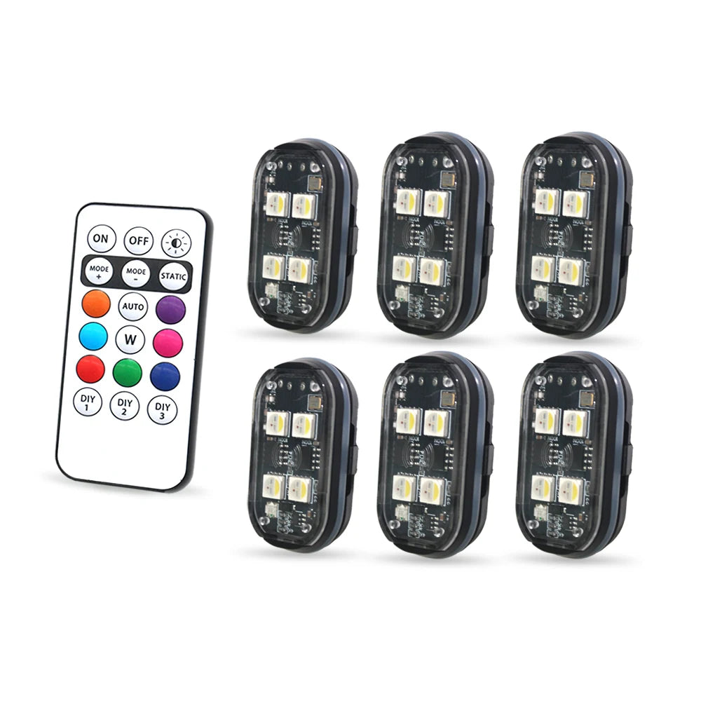 🚗 Wireless LED Strobe Lights (2/4 PCS)