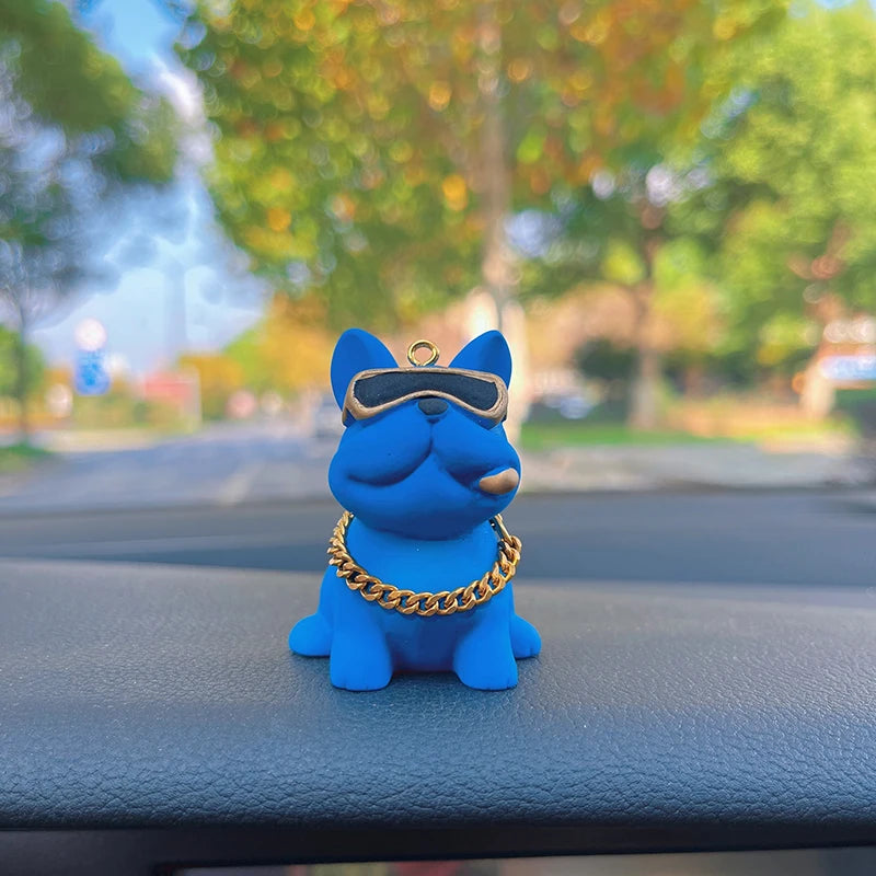 🐶 Bulldog Car Dashboard Ornament