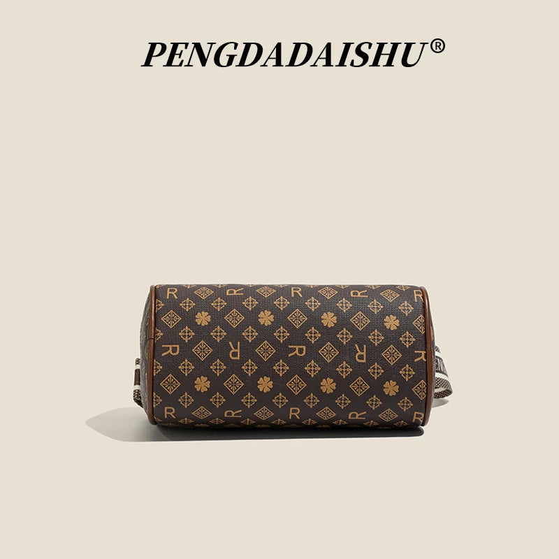 Letter Print Pillow Shoulder Bag