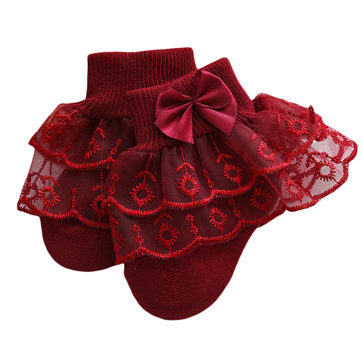 Baby Girls Ruffle Lace Socks