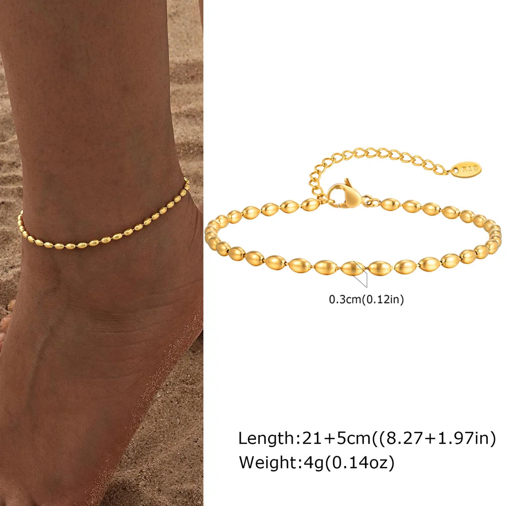 ❤️ Gold Heart Anklet Bracelet