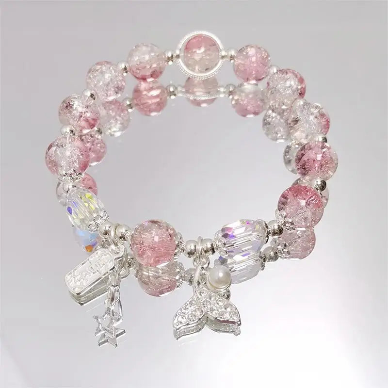 Lucky Bead Butterfly Charm Bracelet