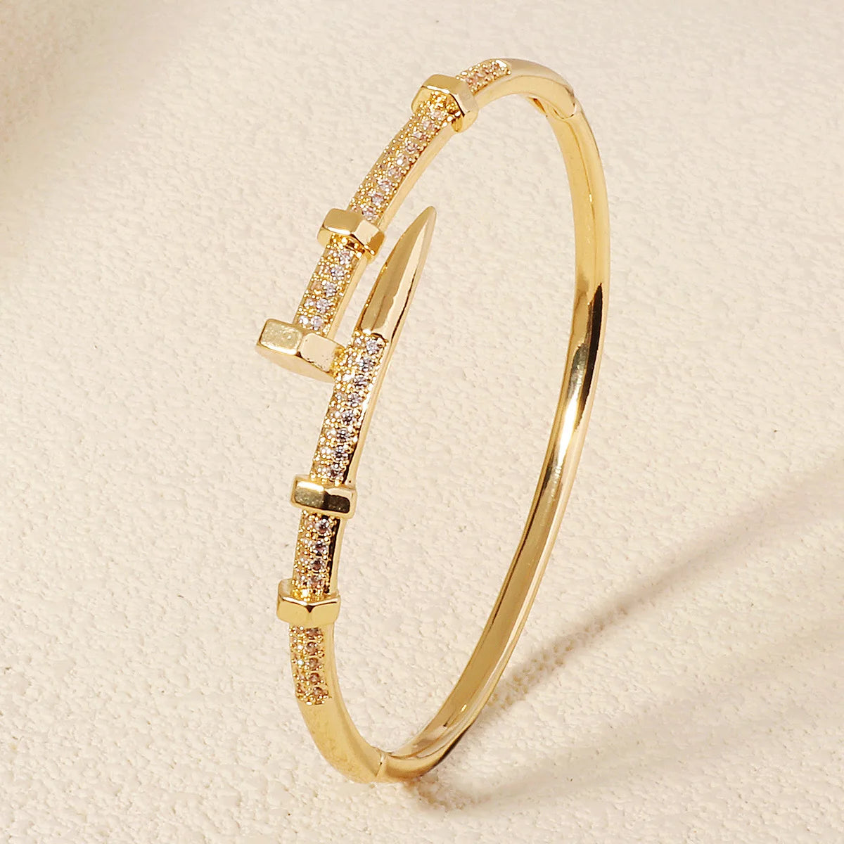 🌸 Zircon Open Bangle Bracelet